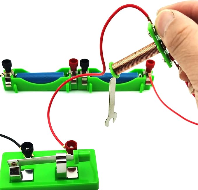EUDAX DIY Physics Experiment Model Kit Electromagnetic Materials Electromagnet and Basic Electricity Discovery Circuit for School Lab Creative Educational Science Projects Teaching Equipment