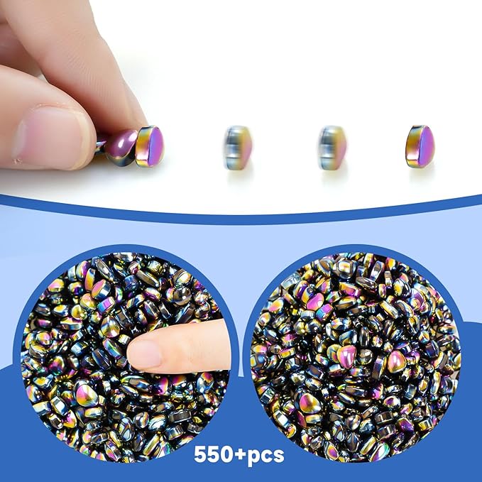 550pcs Ferrite Putty Fidget Toys for Adults Teens - Stress Relief Desk Gadgets with Magnetic Beads, Professional Sensory Toys for Office Anxiety & Focus, Stocking Stuffers for Men Women