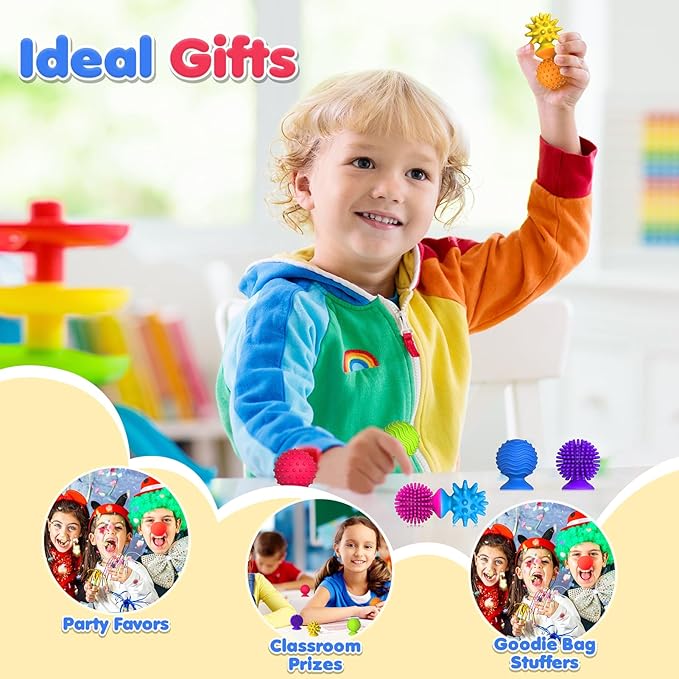 Sensory Fidget Toys Kids Adults: 24 Pack Textured Sensory Toys for Autism Kids Calming - Quiet Anxiety Fidgets for Classroom Prize - Bulk Fidgets Gifts Christmas Stocking Stuffers for Kids
