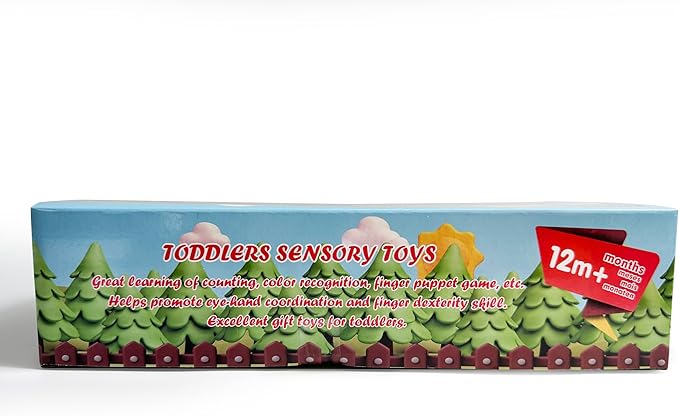 Oriate Animal Toddler Learning Toys, Sensory Learning Toy Safari Animal for Counting Sorting, Zoo Animals Educational Finger Puppets Stacking Montessori Toys, Kids Birthday Gift 20Pcs 12M+