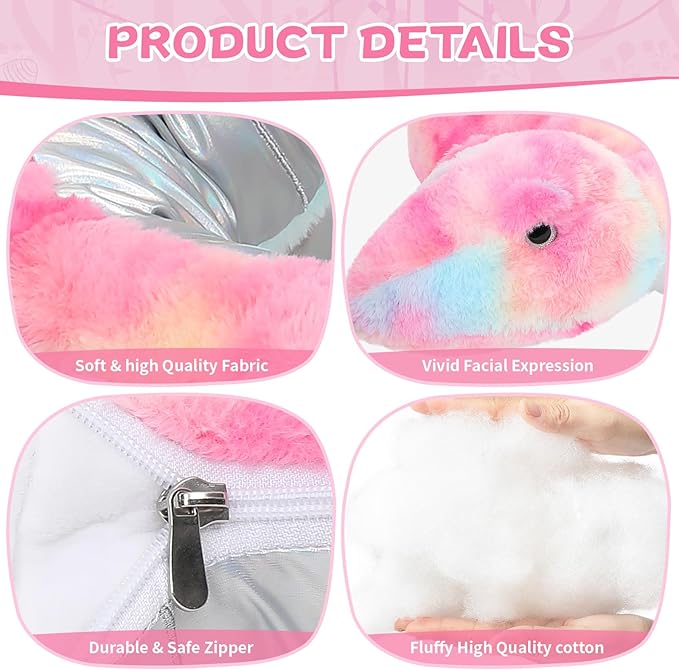 MaoGoLan 118 inch Giant Stuffed Snake Mommy with 4 Babies & 3 Eggs Inside, 8Pcs Rainbow Snake Stuffed Animal Bulk Large Boa Constrictor Plush for Boys Girls Kids Halloween Props Birthday Gifts
