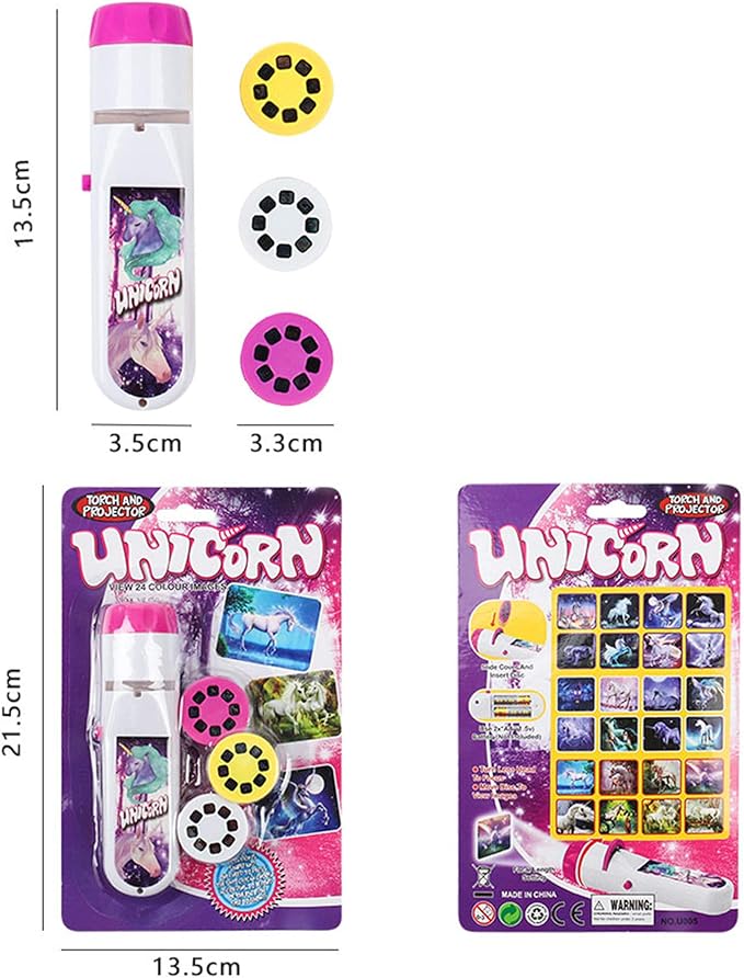 Georgie Porgy Children Projector Toys Educational Science Set Wall Ceiling Tent Torch Flashlight for Kids Gifts for Boys Girls (Unicorn + Mermaid)