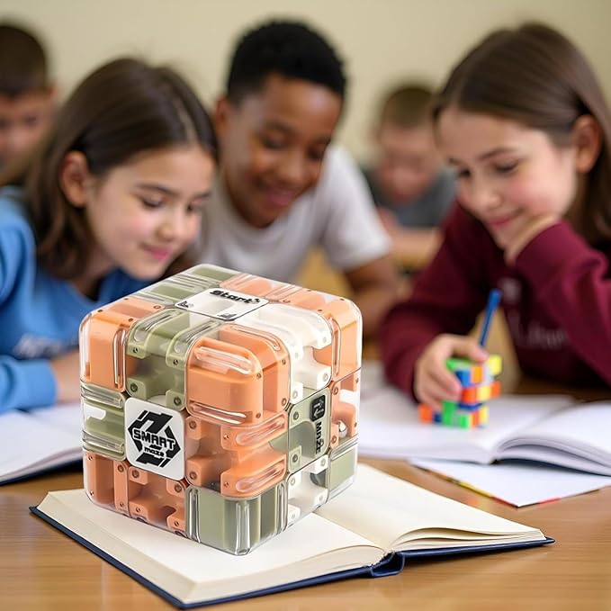 Large 3D Puzzle Maze Cube - Engaging Brain Teaser Toy, High Difficulty 3D Maze Cube & Ball, Stress Relief & Logic Development Puzzle, Spatial Awareness Brain Training Toy Educational Gift (1 PC)