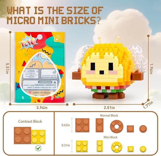 HIGH GODO 12Pack Mirco Mini Animals Party Favors Building Set, 2438PCS Cute Animals Set for Goodie Bag Stuffers Classroom Prizes, Gift for Kids Boys Girls 8+ (Not Compatible with Major Brand)