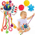 Baby Sensory Montessori Toys for 6-12-18 Months Sensory Balls Pull String Toys for Babies 0-6 Months Teething Developmental Travel Toy for 1 Year Old Boy Girl Birthday Gift 6-9-12 Month Old Infant Toy