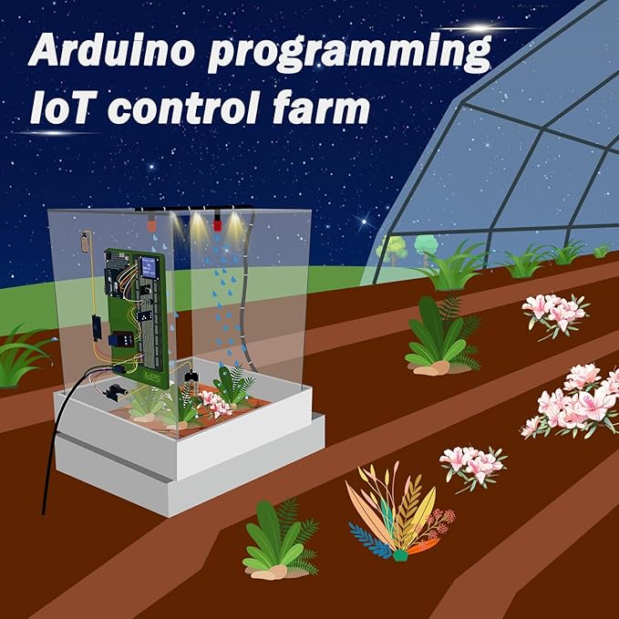 GeeekPi UNO R4 Minima Project Starter Kit with Tutorial for Smart Farm, Beginners and Engineers (UNO R4 Minima Included)