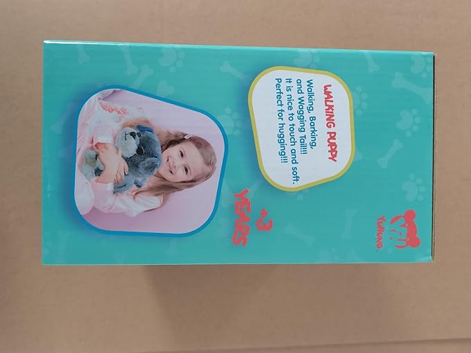 YH YUHUNG Walking French Bulldog Puppy Stuffed Animal with Remote Control Leash, Walking and Barking Bulldog on Leash Toy, Electronic Dog Toy for Kids Age 3-5
