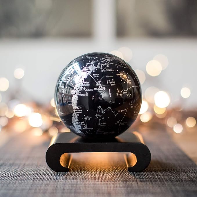 MOVA Constellations Rotating Globe – 4.5” Solar-Powered Star Map for Astronomy Lovers, No Batteries or Cords, Unique Desk Gift