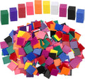 Coopay 500 Pcs Plastic Square Color Tiles, Bingo Chips, Poker Chips, Color Sorting, Math Counters, Game Tokens, Counting Manipulatives for Kids Elementary School Classroom Learning Development Toys
