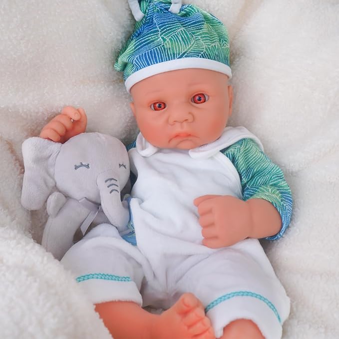Boy 15 Inch, Full Silicone Baby Doll, Realistic Baby Dolls, Realistic Veins & Pose, Not Vinyl, Reborn Baby Dolls Silicone Full Body, Gift Set