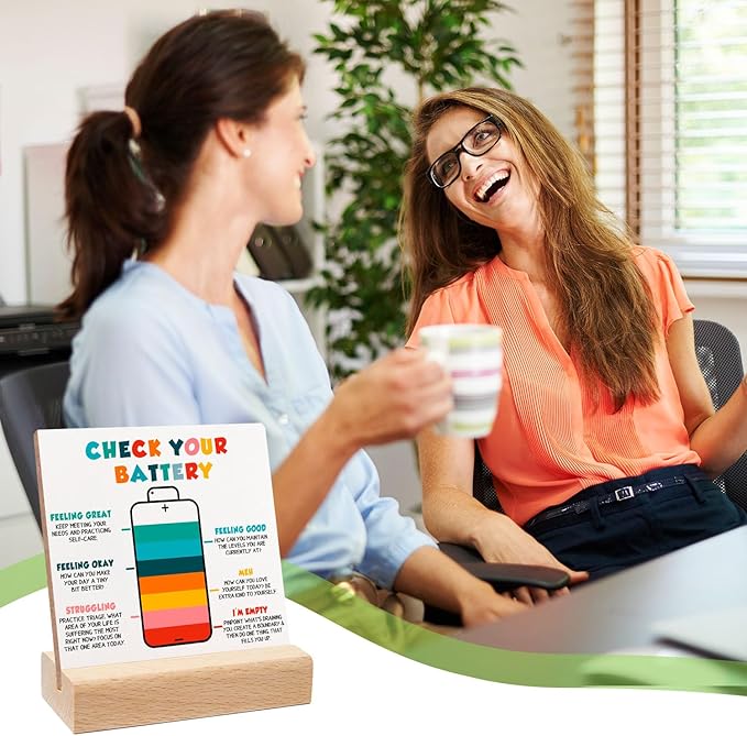 Therapist Office Must Have, Recovery Self Care Encourage Psychology Gifts, Mental Health Decorations for Corner Classroom Counseling Office, Book Center Calming Corner Playroom Decor Wooden
