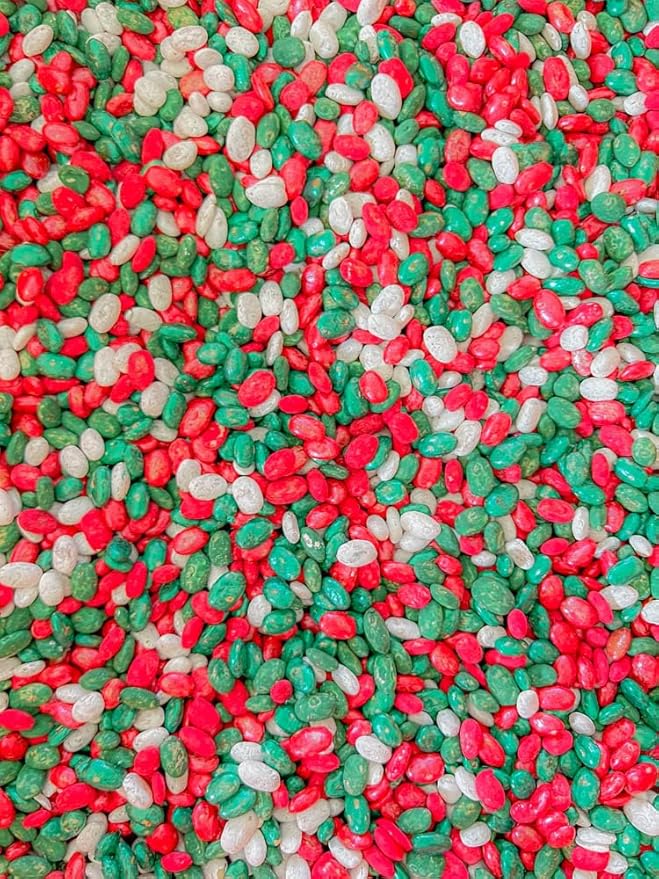 Colorful Sensory Bin Filler Themed and Seasonal Beans (Christmas, 4 Cups)