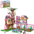 Treehouse Adventure Building Block Set Creative Playhouse Kit with Pool Pets Fun Construction Toy for Kids Teens