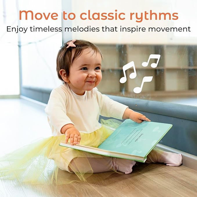 Cali's Books Dance to Classical Music Book Toddlers 1-3 Years Old - Nursery Rhymes Musical Book, Headphone Jack, Interactive Baby Sound Book, Singing Toy Children Girls, Learning Song Toy Toddler Boys