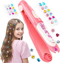 Hair Gem Stamper Kit,Bling Hair Jewels for Girls, Hair Styling Tool with Reusable Shining Diamonds, Christmas Birthday Arts & Crafts Gift for 5-12 Year Old Girl
