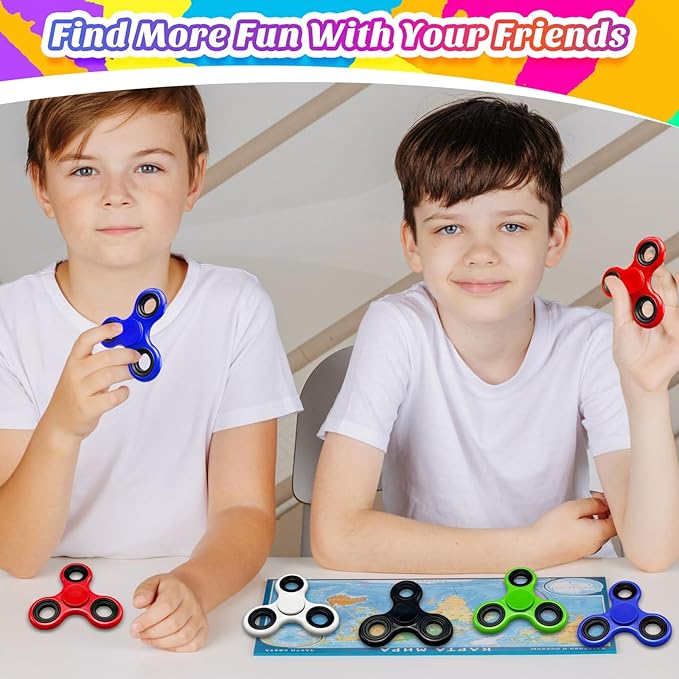 Halloween 5 Pack Silent Fidget Spinner, Party & Classroom Fidget Spinners – Bulk Sensory Hand Toys for Kids and Adults, Stress Relief and Anxiety Reducer, Fun Goodie Bag Fillers