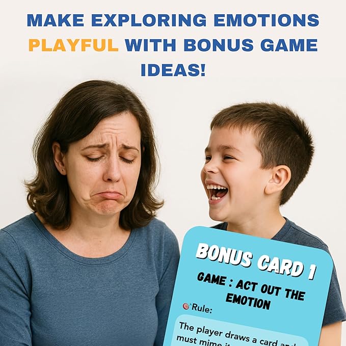 Feelings Explorer – 60 Emotion Cards for Kids Ages 7+ | Social Emotional Learning Game with Questions & Activities | SEL Tool for Parents, Teachers & Therapists | Bonus Cards Included