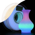 AMOLEN Rainbow PLA 3D Printer Filament, Glow in The Dark Multicolor, Blue/Green/Purple Rainbow, 10-Minute Color Shift, High Precision +/- 0.02mm, 1kg Spool for Smooth Printing