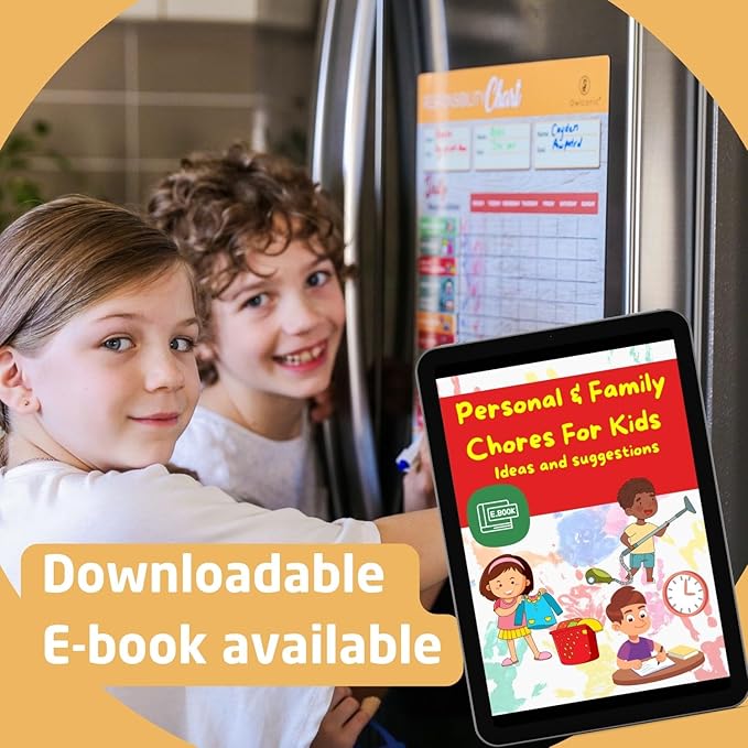 Premium Large Magnetic Chore Chart for Kids Multiple Kids - Chore Board - Behavior Tracker at Home - Reward Board - Daily Responsibility Schedule - Teens Incentive Routine - Magnetic for Refrigerator