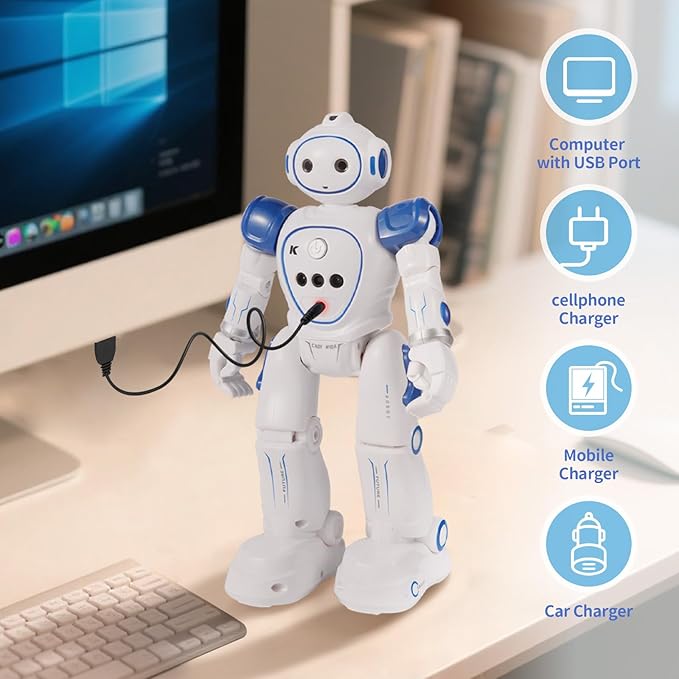 Robots Toy for Kids with Wireless Remote Control and Gesture Sensing, Programmable Walking Singing and Dancing Robots, Birthday Gifts for Kids Aged 3 4 5 6 7 8 9 Year Old