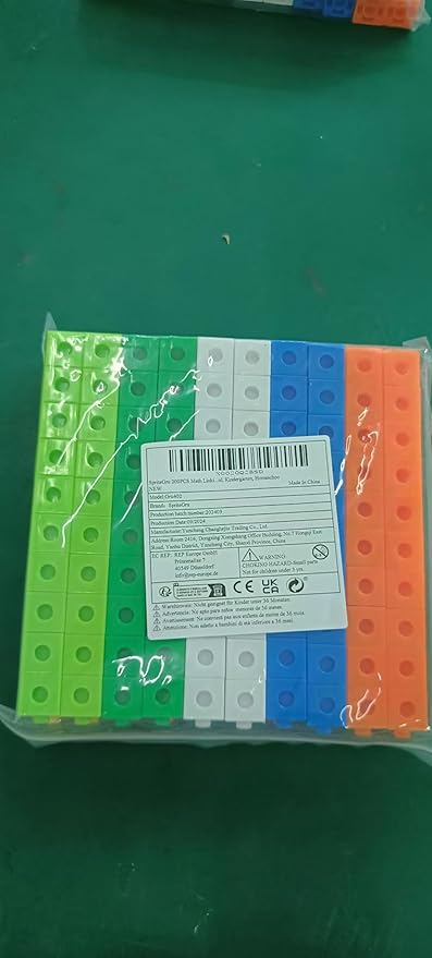 SpriteGru 200PCS Math Linking Cubes, Connecting and Counting Snap Blocks for Early Learning, Educational Toy for Preschool, Kindergarten, Homeschool