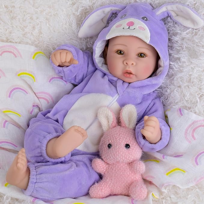 Real Life Baby Dolls - 17" Lifelike Baby Dolls, Soft Baby Doll with Open Eyes, Gifts for 3+ Years