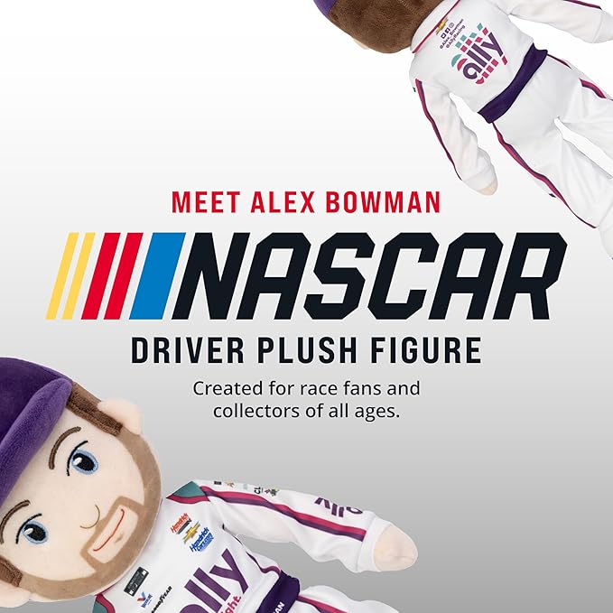 Playtime by Eimmie NASCAR-Themed Soft Baby Doll, 14-Inch Plush Racing Rag Doll for Kids, Hendrick Motorsports Alex Bowman Plush Figure, Fabric Stuffed Toy for All Ages