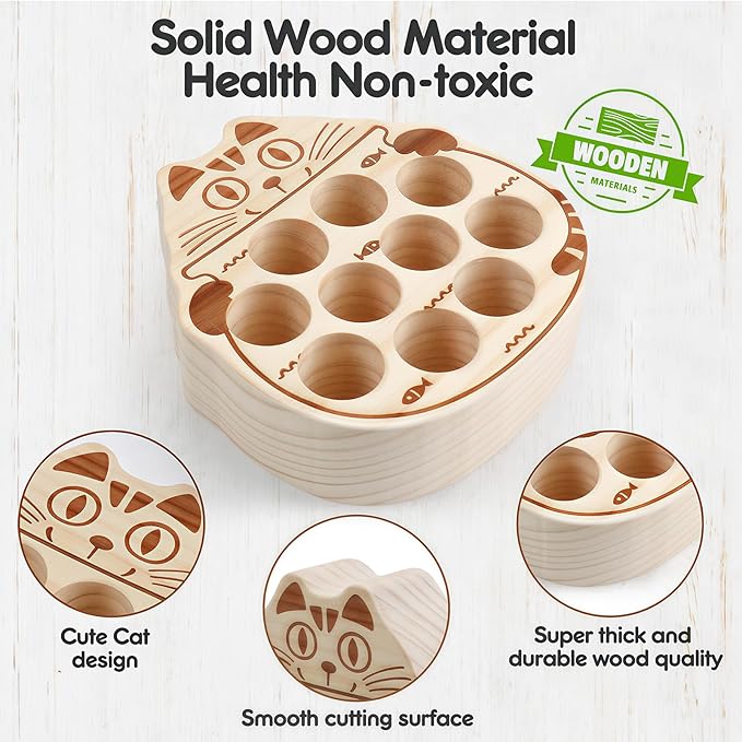 Wooden Magnetic Fishing Game for Toddlers 3-5,Montessori Preschool Education Activities Learning Fine Motor Skills Color Sorting Magnet Fish Toys Easter Gift for Boys Girls