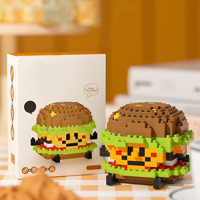 Brands Food Micro mini Blocks Building Sets for Adults Tasty tinies Friends Sets for Kids French Fries、Cake、cola、Burger、ice Cream for 8-12