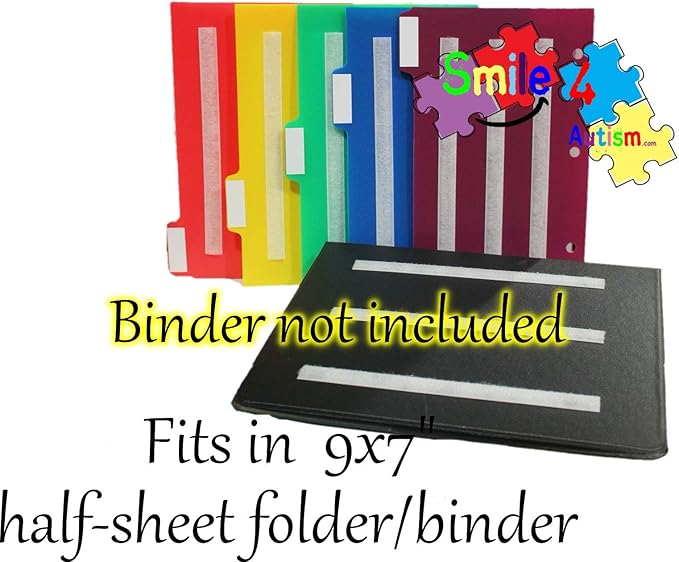 Smile4autism Small 5x8” Tools Perfect to Keep Your Loose Visual Picture Cards Organized. Autism, ABA, ADHD, Language & Apraxia Aspergers