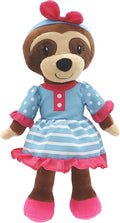 Playtime by Eimmie Soft Baby Doll Sofie The Sloth - 14" Plush Rag Doll with Embroidered Features for Girls, Boys, Toddlers & Infants - Educational Stuffed Animal for Imaginative Play