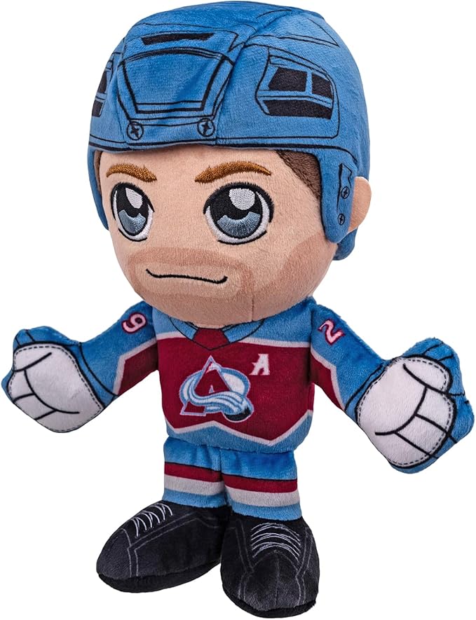 Bleacher Creatures Colorado Avalanche Nathan MacKinnon 8" NHL Kuricha Sitting Plush - Soft Chibi Inspired NHL Superstar