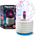 Discovery™ Plasma Globe Lamp - Touch & Sound Sensitive Lightning| Electric Tesla Coil Base Design| Educational STEM Toy| Home & Room Décor| Light-Up Plasma Orb| Interactive Globe| Fun Science Gift