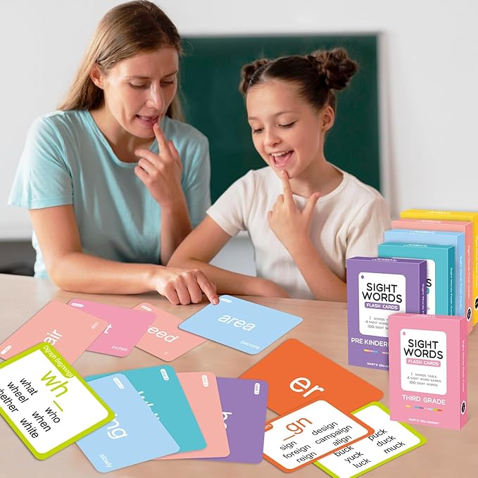 SpringFlower 712 Sight Words Flash Card,600 Dolch & Fry High Frequency Sight Word,112 Phonic Flash Cards for Kindergarten Homeschool Supplies Games for Kids Pre-K, Kindergarten, 1st, 2nd, 3rd Grade