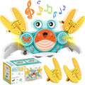 Alritz STEM Gears Toys for Kids，Building Blocks Gear Crab, Learning Educational Toy, Electric & Manual Dual Mode Playset Gift for Boys & Girls Age 3+ Birthdays, Halloween