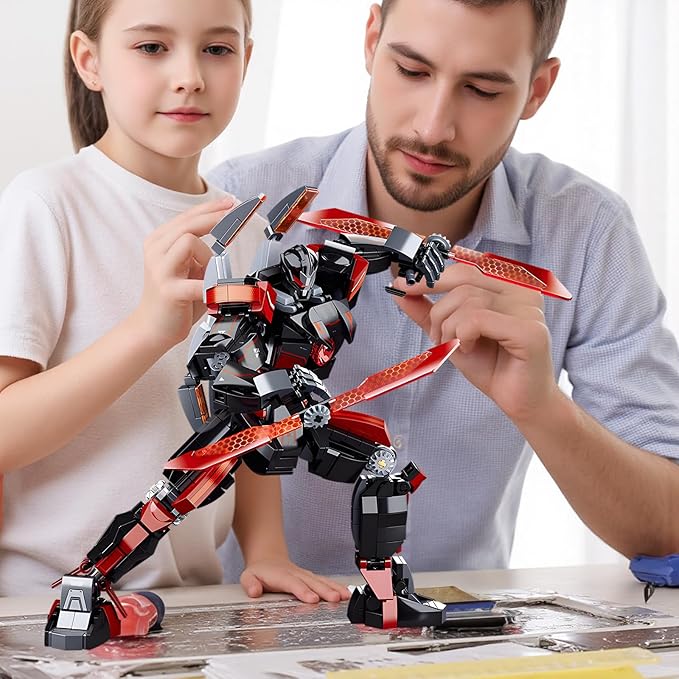Wanderer Mech Robot Building Block Sets Dark Robot with 2 Weapons Forms Destroy Warrior City Action Mechs Model Kit Toys Gift for Adults and Kids Boys 6 7 8 10+ 585 Pieces