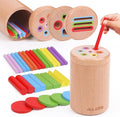 ALLABC 3-in-1 Montessori Color Sorting Toys for 1 2 3 Year Old, Preschool Learning Activities, Wooden Educational Sensory Toys for Toddlers 1-3, Montessori Fine Motor Skills Toy for Age 18 Month Old