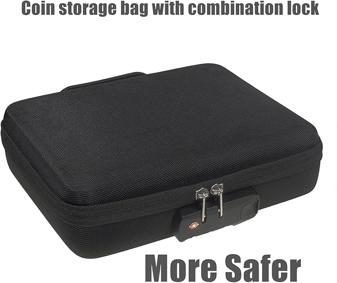 MUODR 46mm Coin Holders for Collectors, Coin Storage Case with Lock,100 Pieces Coin Capsule and 11 Size Gasket, Coin Collection Supplies For Dime,Cent,Nickel,Quarter,Silver Dollar,Half Dollar