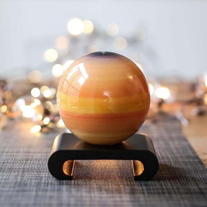 MOVA Saturn Globe 4.5” – Rotating Solar Planet Model for Home or Office Decor | No Batteries or Cords | Striking Modern Astronomy Gift
