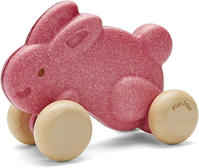 PlanToys Push Along Bunny (Pink)