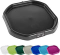 MEKA Tuff Tray for Sensory Play, Sensory Tray for Kids, Toddler Water Table, Tuff Spot Sensory Bin for Toddlers (Black, Small (28" x 28"))
