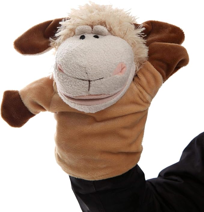 Animal Hand Puppets Set for Kids & Adults - 12.5" Premium Quality Soft Plush Toys with Movable Mouths - Perfect for Storytelling, Teaching, Preschool, Role-Play - Durable, Vibrant, Educational Puppets
