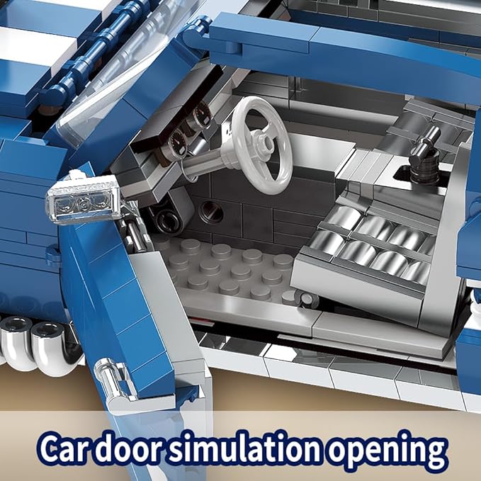 Sports GTRS Car Building Blocks Toys Boys or Adults Kits，1:10 MOC Building Set Raceing Car Model,Cars for Boys Age 14，Compatible with Lego(1680 Pcs)