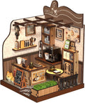 Book Nook Kit for Adults, 3D Wooden Miniature DIY House Craft Kit Book Nook Decor Bookshelf Insert Diorama Birthday Gift