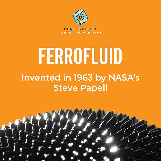 FerroFluid Display Toy Bottle – Dancing Magnetic Fluid STEM Toy – Interactive Liquid Metal Desk Toy with Neodymium Magnets – Educational Science Kit for Kids & Adults