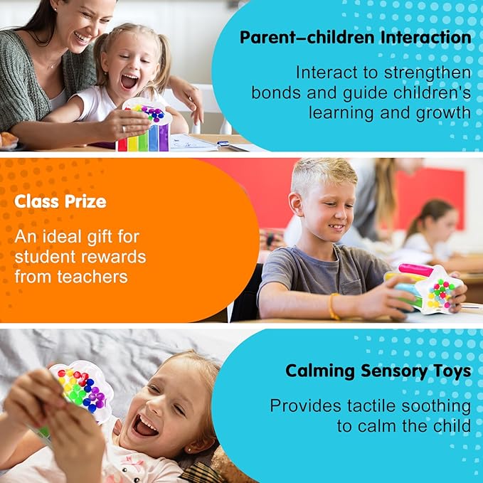 2 PCS Color Sorting Sensory Toys for Toddlers: Quiet Calm Down Corner Supplies for Kids - Fine Motor Matching Game for Preschool Learning Activities - Classroom Autism Sensory Products for Kids 3+