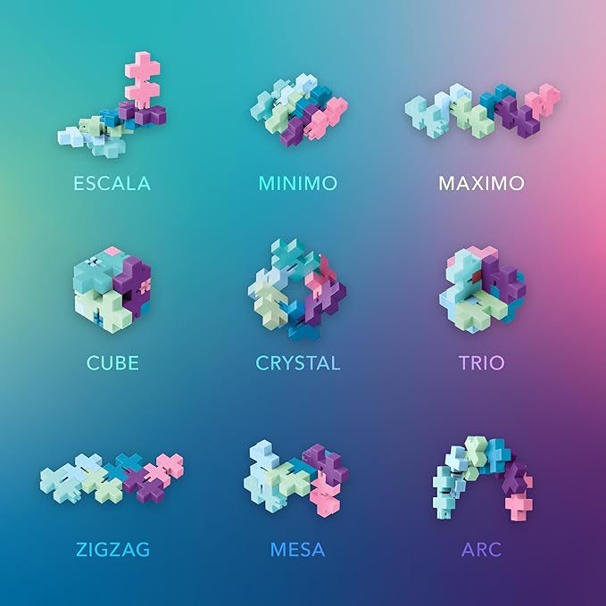 PLUS PLUS - HEXEL Flora - Fidget Sensory Puzzle Toy - Travel Friendly, Quiet Stress and Anxiety Relief for Kids/Adults