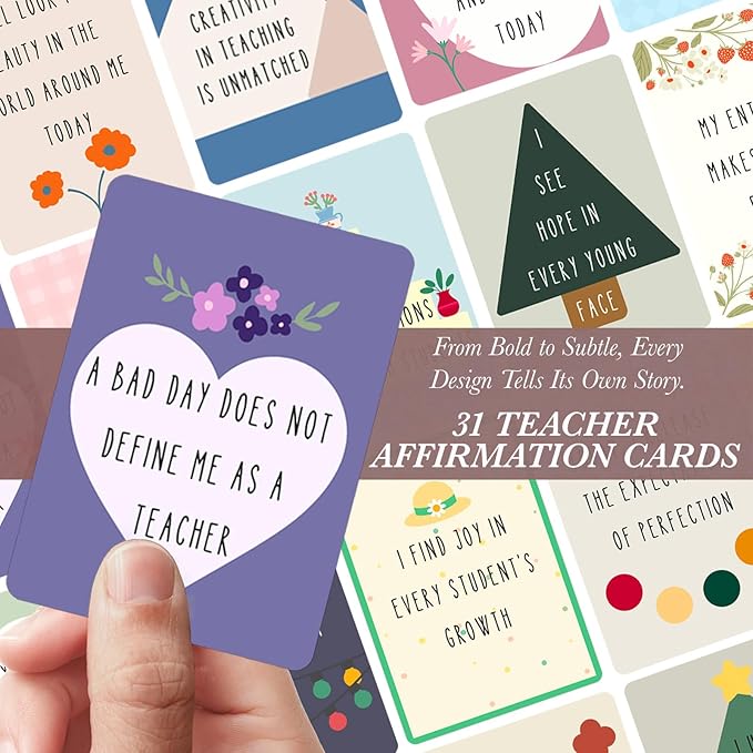Teacher Appreciation Gift, Teacher Affirmation Cards, Inspirational Teacher Gift, Teacher Must Haves, Gifts for Educators, Back To School Gift, Positive Mindfulness Deck for Teacher