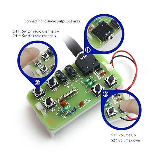 Soldering Practice Kit DIY Stereo Radio Plug-in Circuit Kit Learn Soldering Kit for Beginners