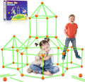 Fort Building Kit for Kids - 100 Pcs Glow in The Dark Creative STEM Building Toys, Fun Fort Indoor Outdoor Toys Gift for Boys & Girls Age 5 6 7 8 9 10 Year Old